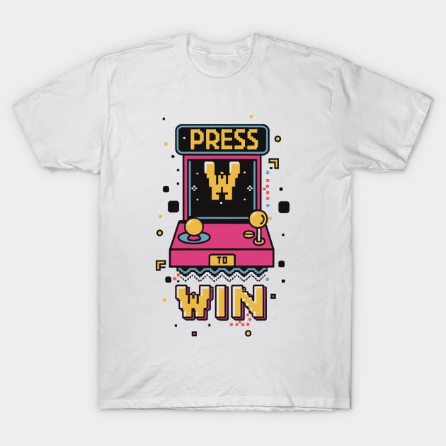 "Press to win" a Funny arcade design for gaming T-Shirt by XYDstore